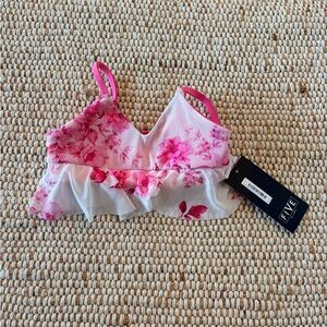 Five the label NWT Floral Pink outer banks bra top child medium dance wear
